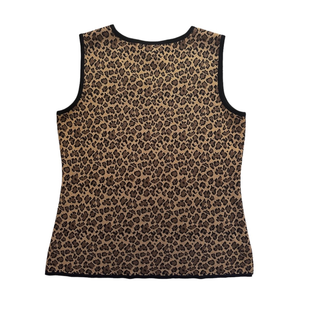 Exclusively Misook Leopard Print Brown Tan Knit S… - image 2